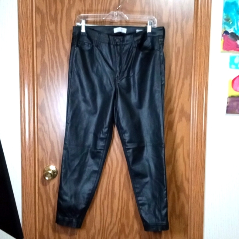 SOCIAL STANDARD by Sanctuary, faux leather black 5 pocket pants